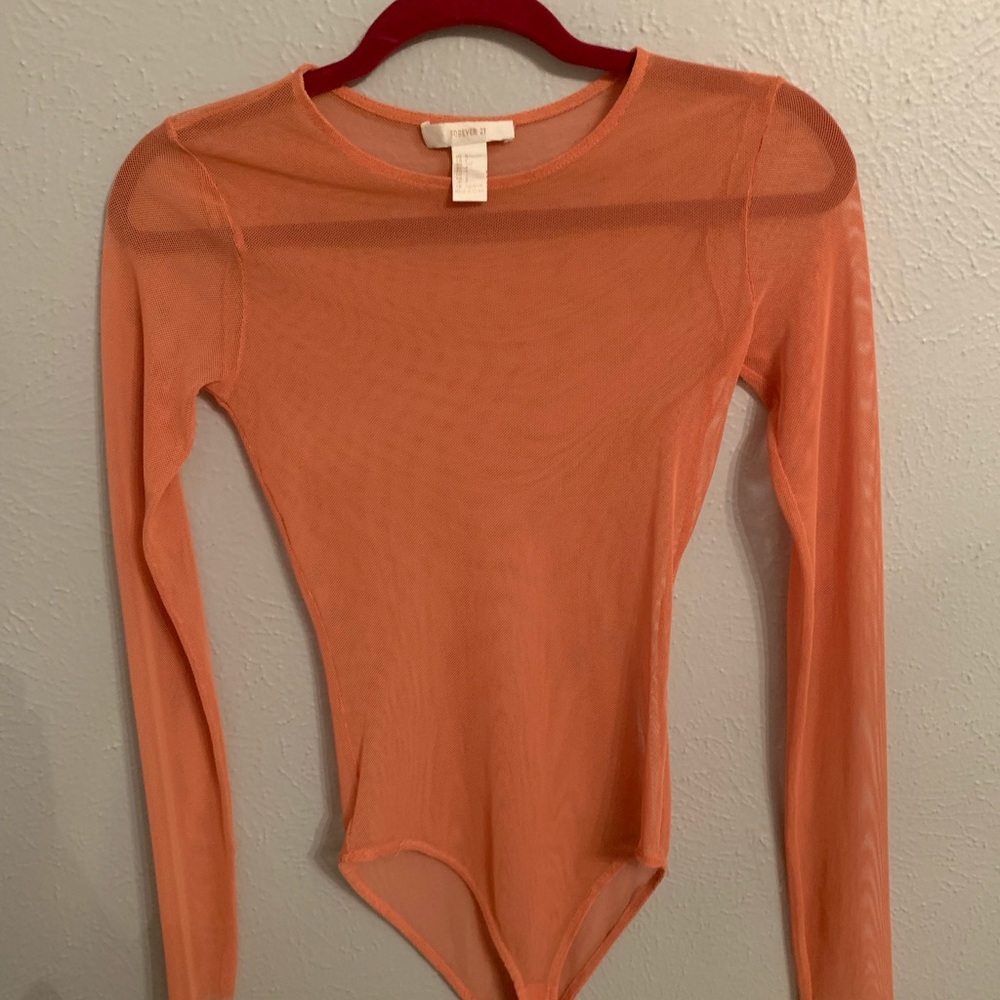 nude mesh forever 21 body suit